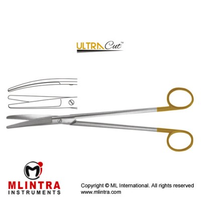 UltraCut™ TC Wertheim Gynecological Scissor Curved Stainless Steel, 23 cm - 9"